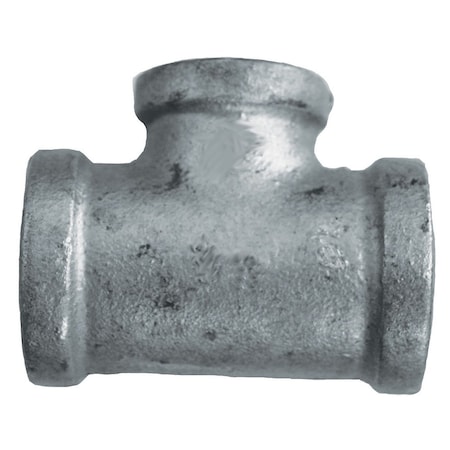 Jones Stephens 3/4in. x 1in. Galvanized Iron Reducing Tee, Banded G4600106